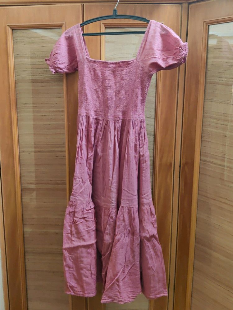 Pink Fit And Flare Dress