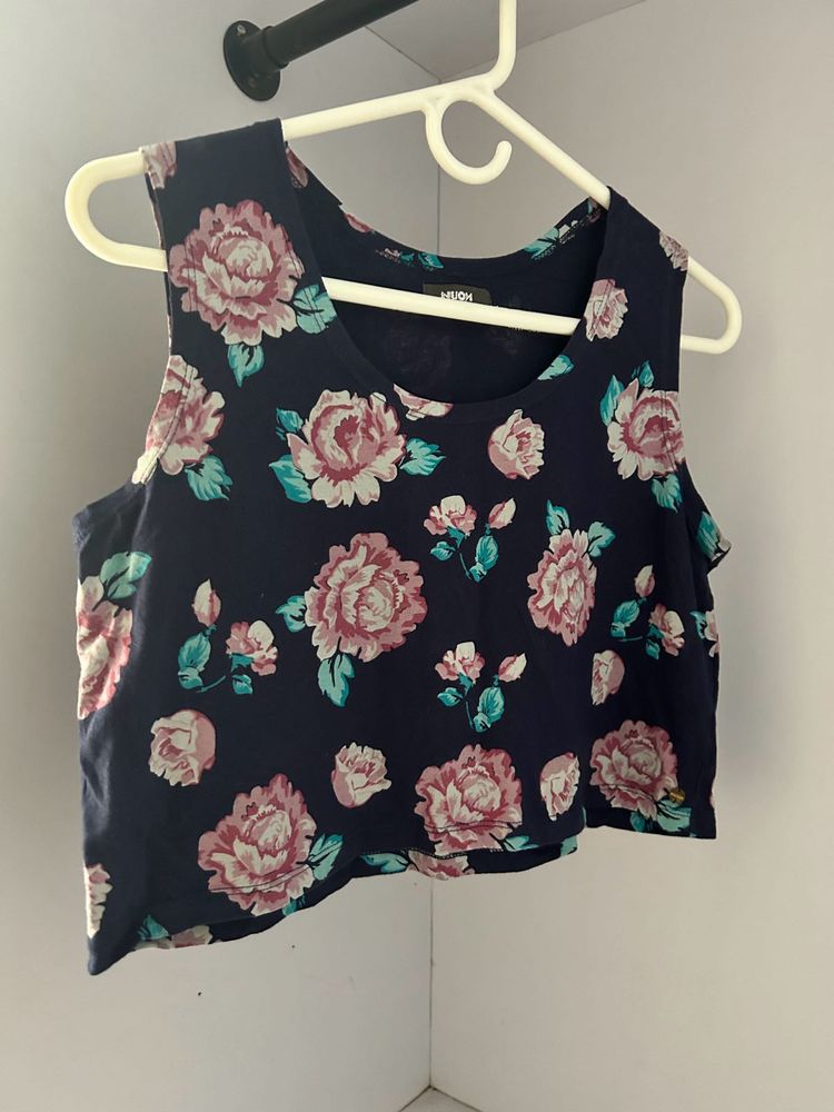 Floral Print Crop Top