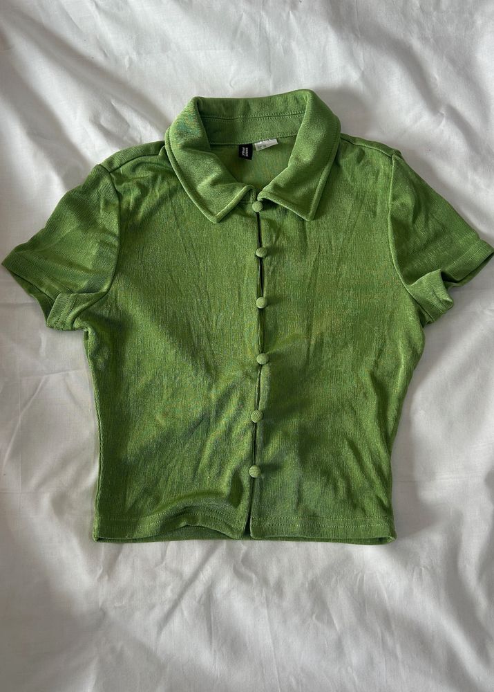 H&amp;M Shimmer Crop Top