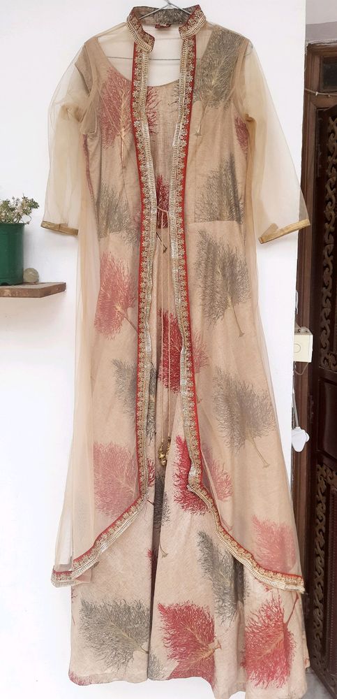 Light Brown Women Party Wear Gown/Dress