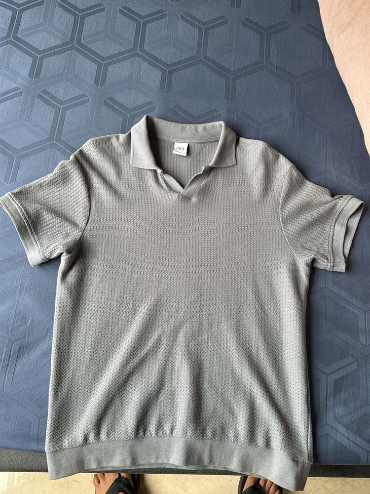 Zara Gray Polo Shirt