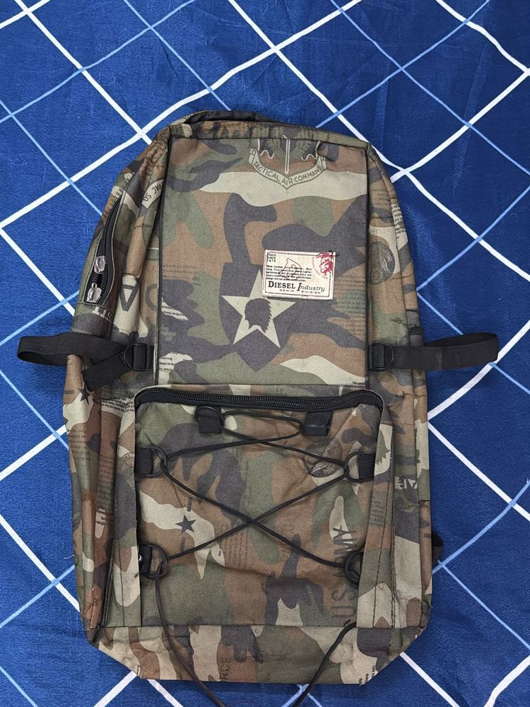 Travel Backpack Army Print