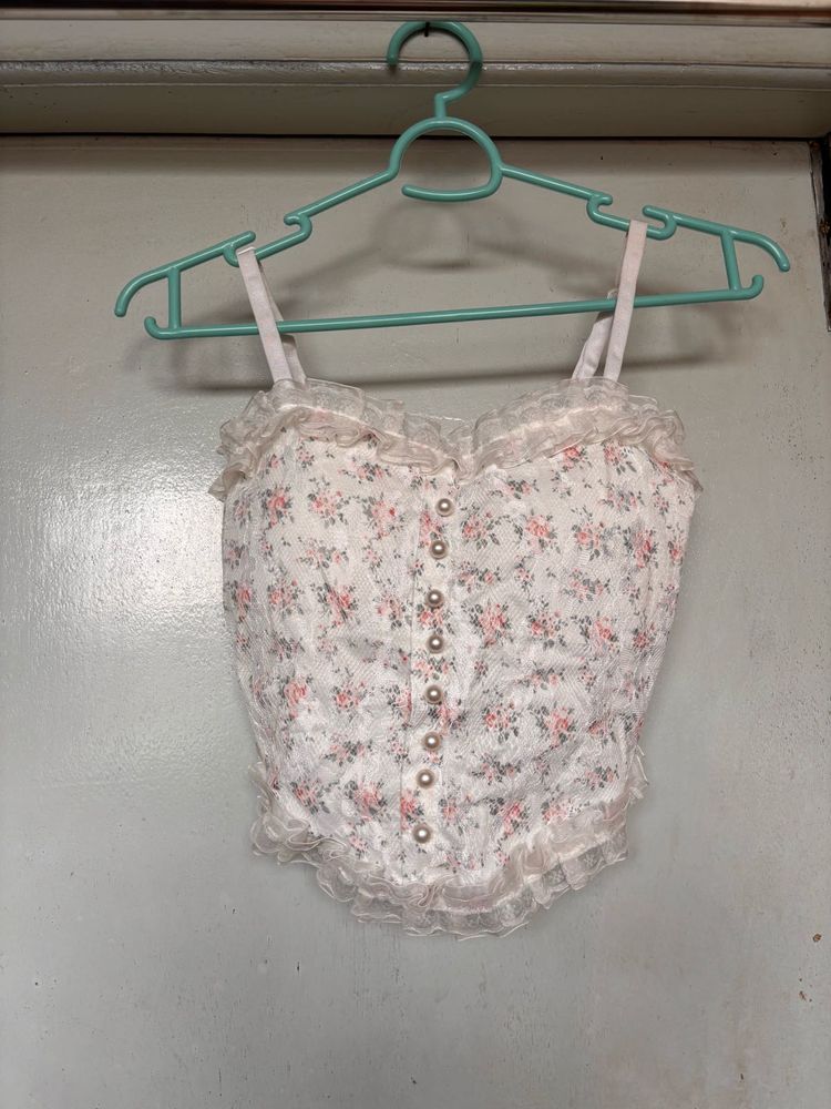 Floral Lace Corset Top