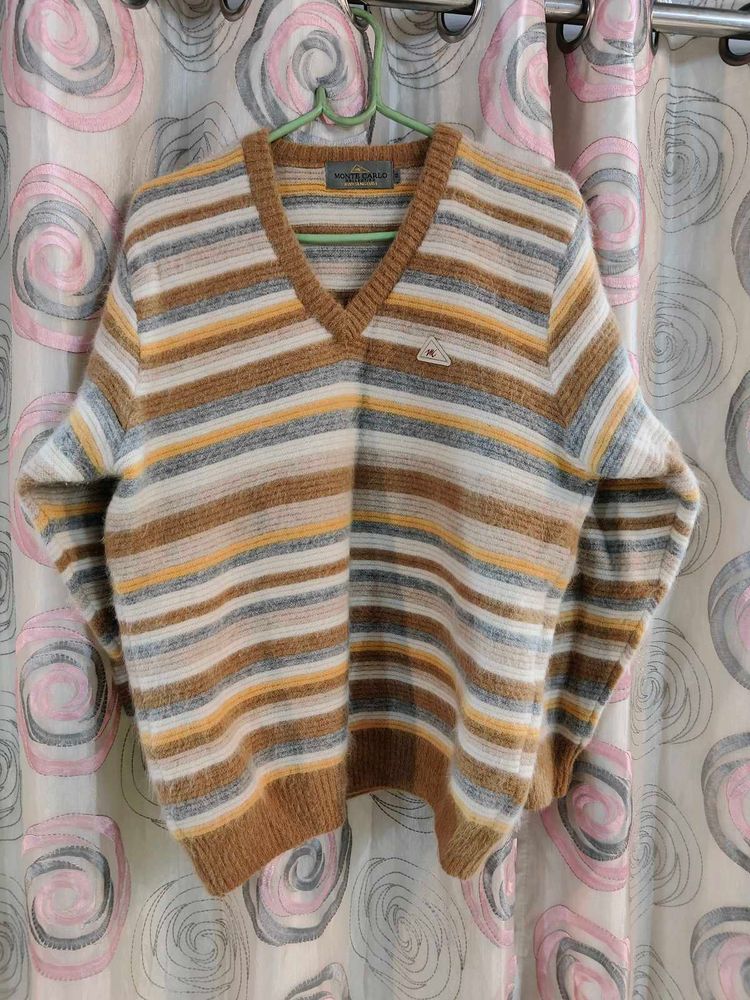 Striped V-Neck Sweater