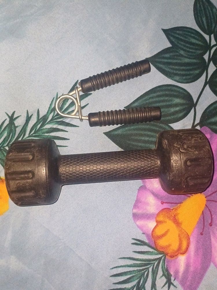 1kg Dumbell With Hand Gripper