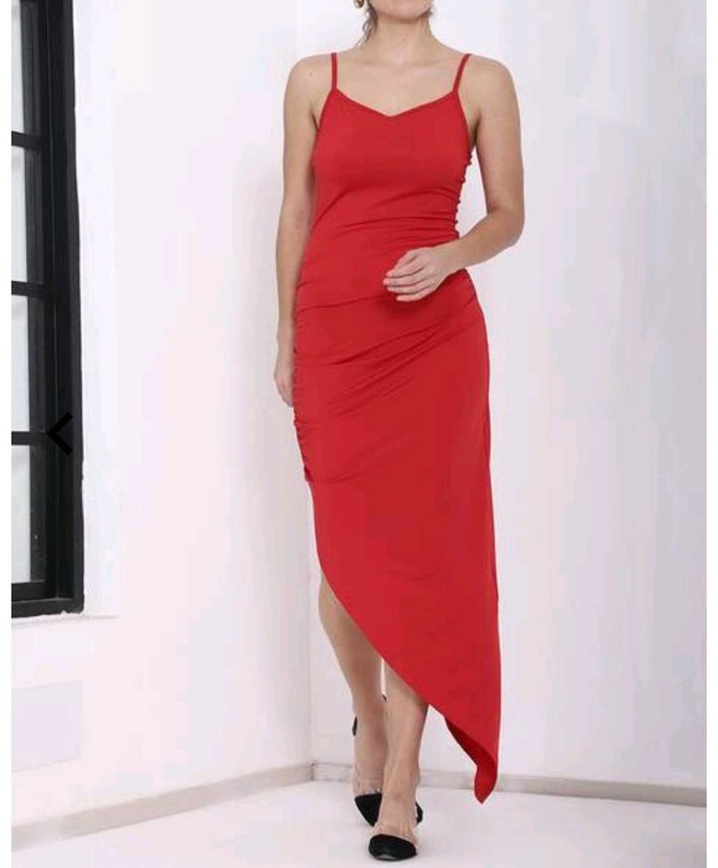 Red Bodycon Slip Dress (size M)