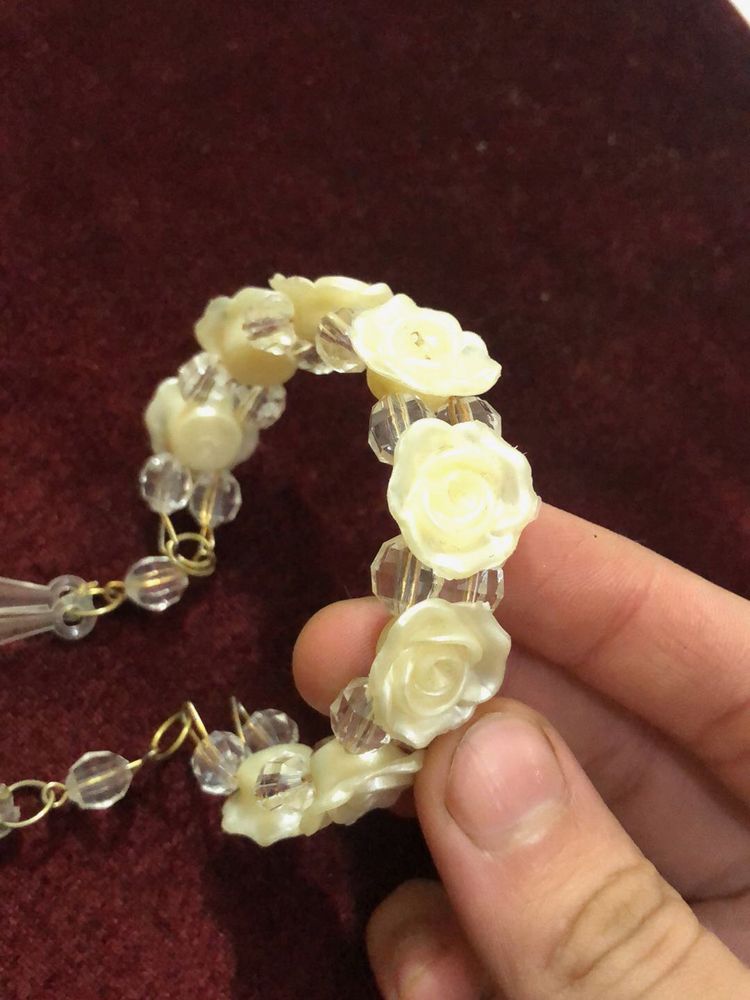 White rose, beautiful bracelet