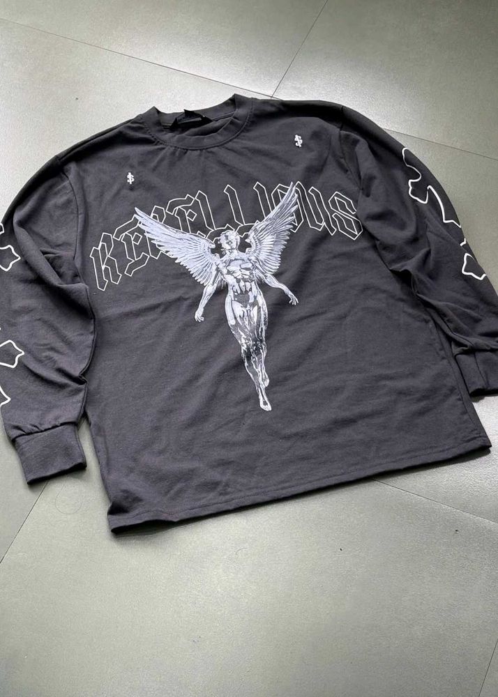 Rebellious Gothic Angel Oversized Tee