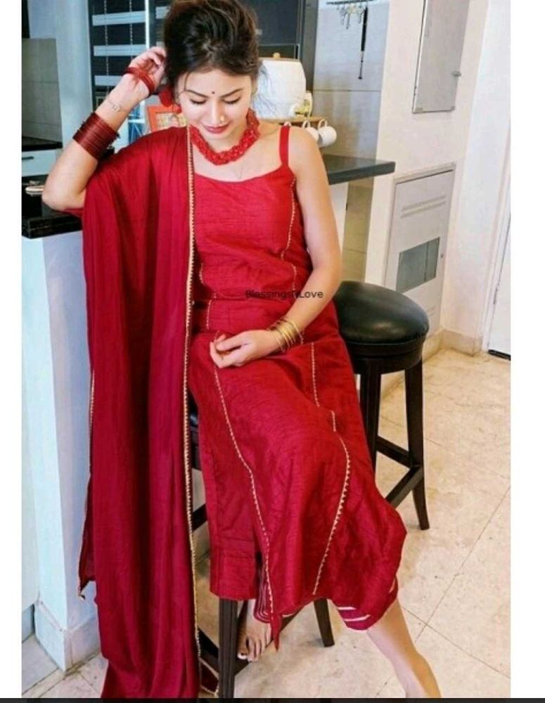 Red Kurta Set