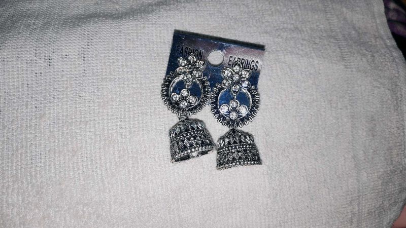 Stylish Silver Jhumka Earrings ❣️