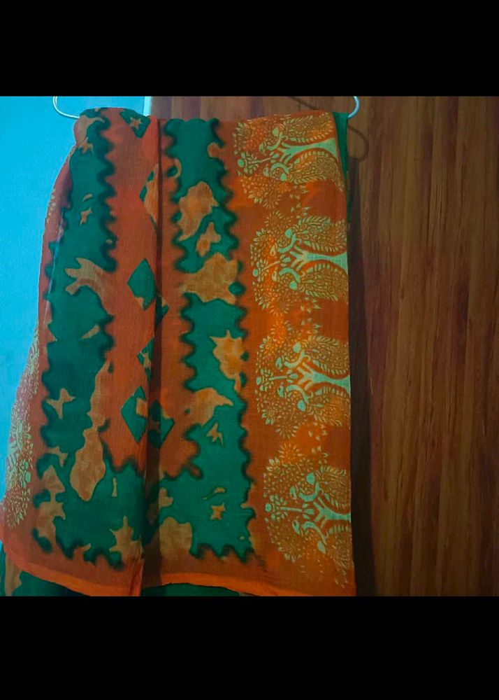 🦚🧡💚 Modern Look Saree