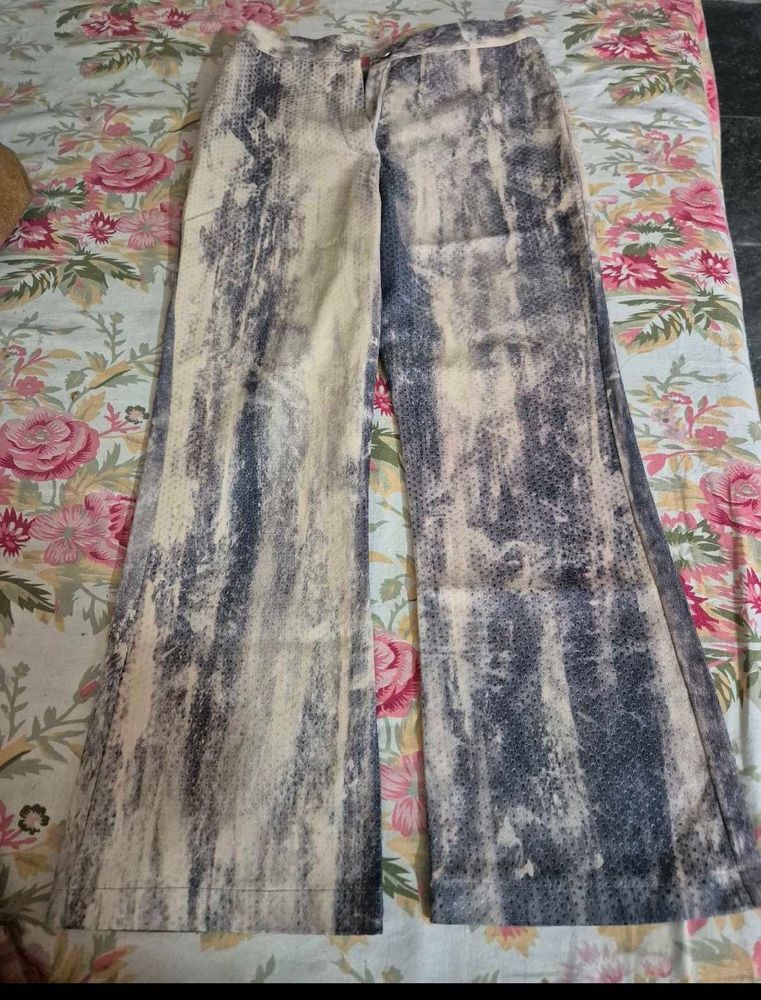 Y2k leopard print bootcut pant
