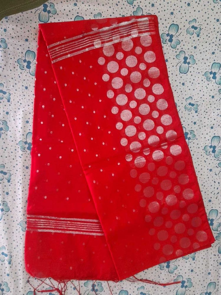 Red Handloom Saaree