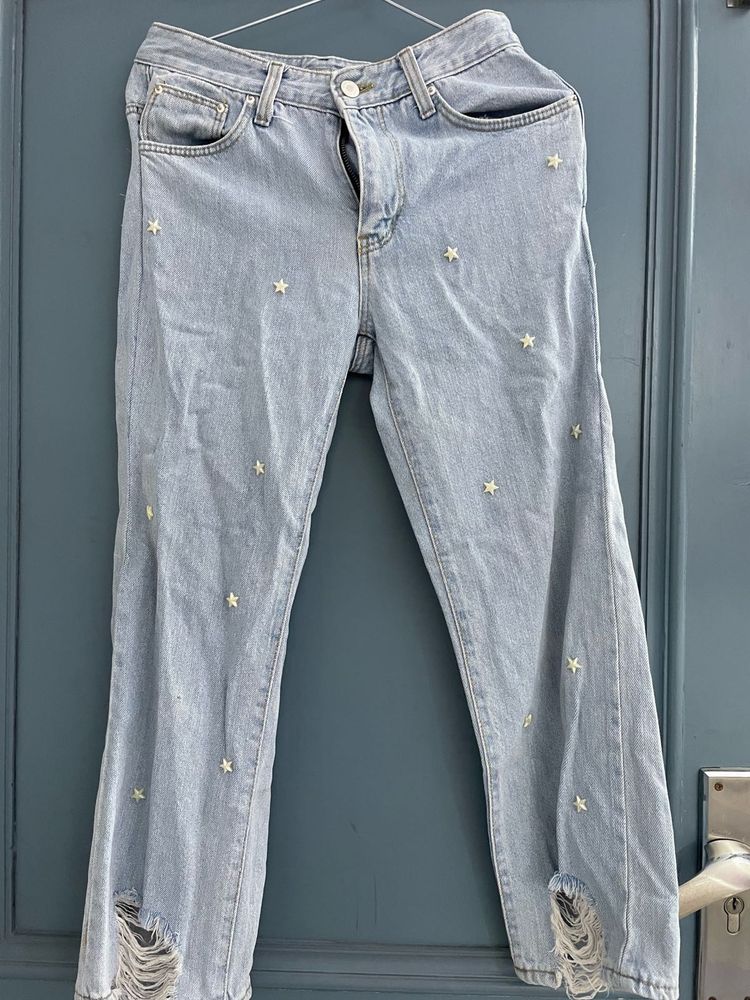 Star Embellished Jeans