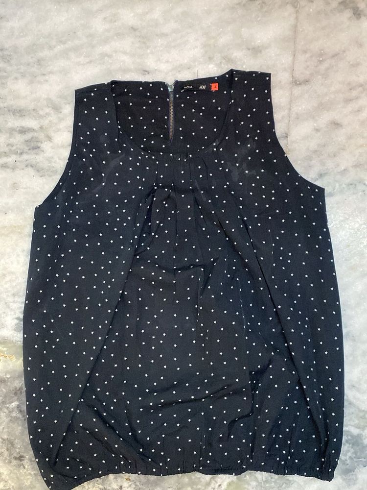 Polka Dot Sleeveless Top