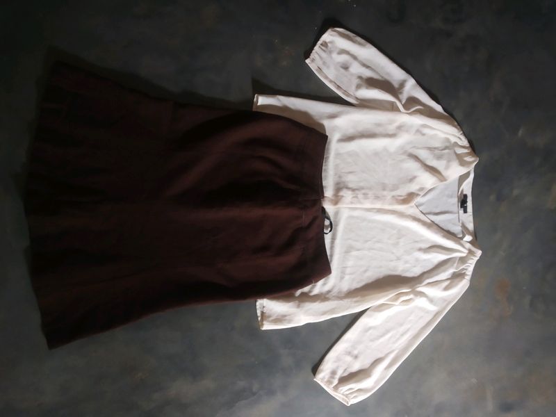 Combo Warm Skirt And Chiffon Tops