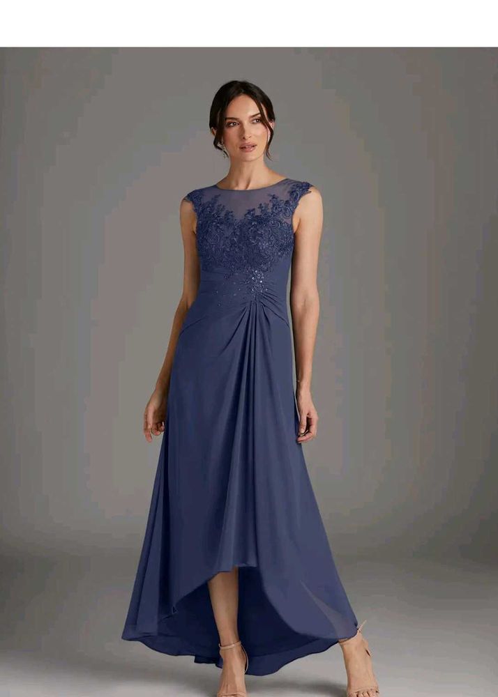 Elegant imported Navy Blue Maxi Dres