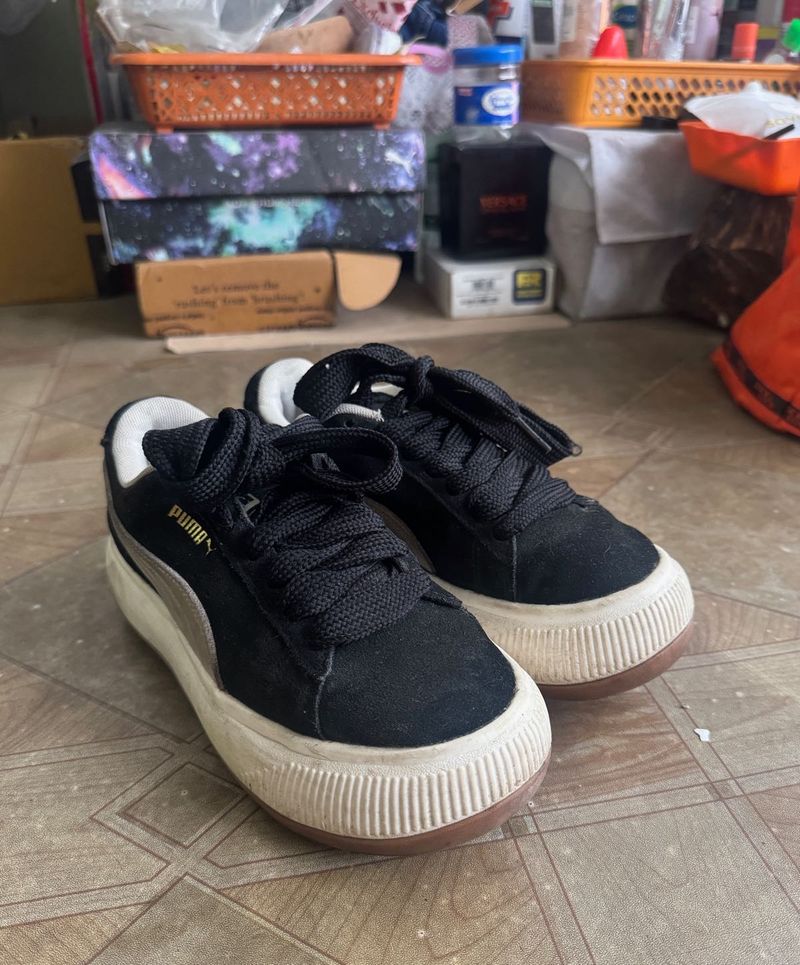 Puma Women Black Suede Mayu UPSneakers