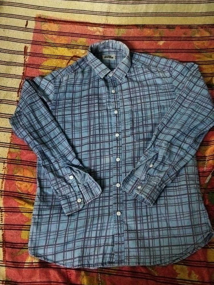 Blue Plaid Shirt