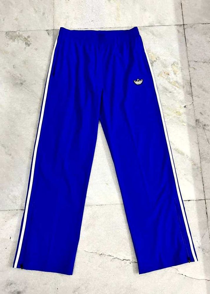 ADIDAS ORIGINALS BLUE STRAIGHT BOOTCUT TRACKPANTS