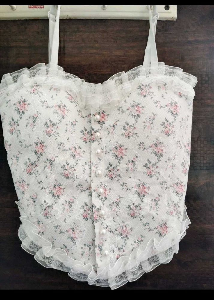 Floral Lace Corset Top