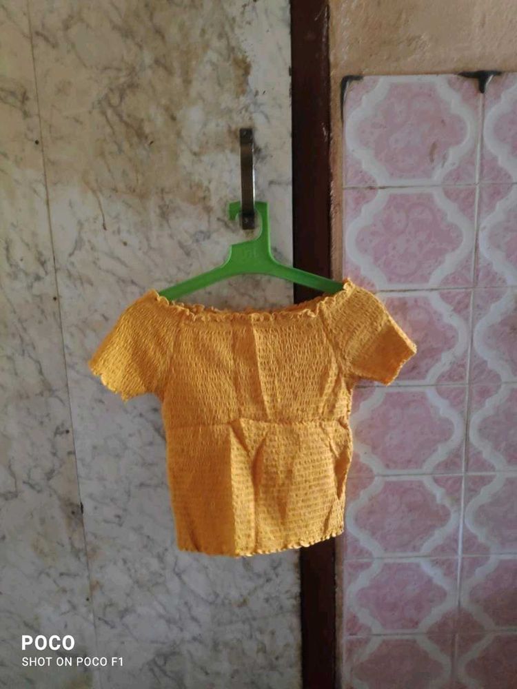 Yellow Off-Shoulder Top