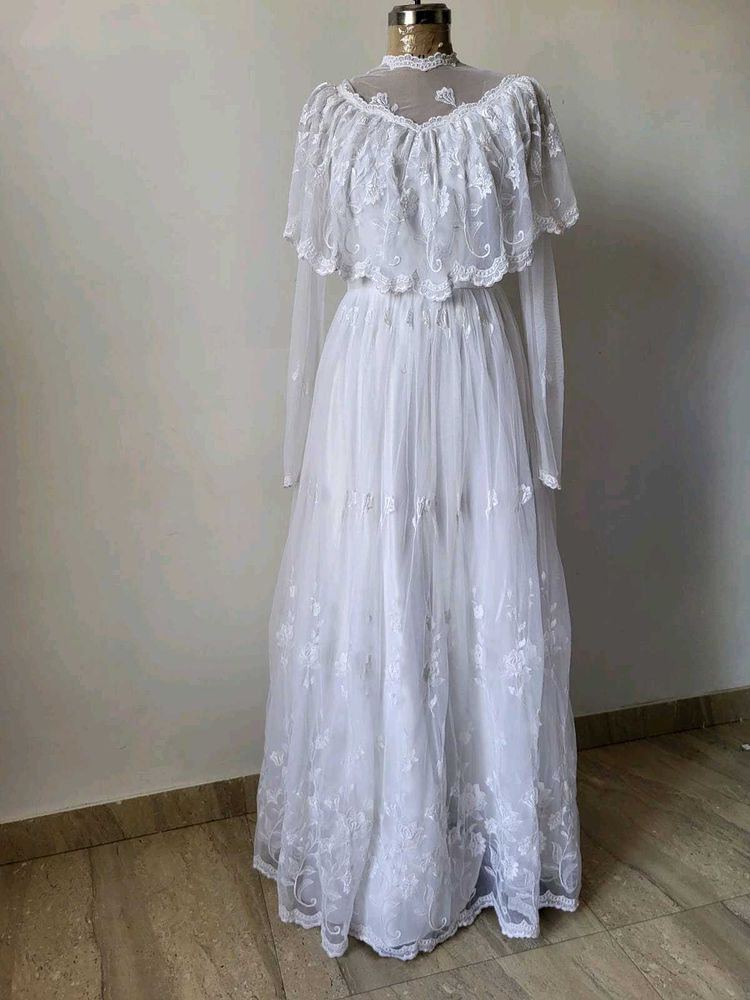 Vintage White Lace Dress