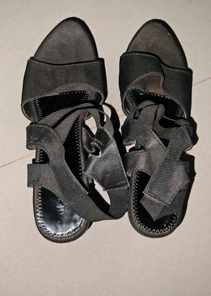 Black Strappy Heels