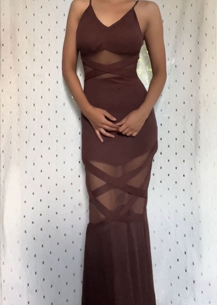 Briwn Bodycon Dress