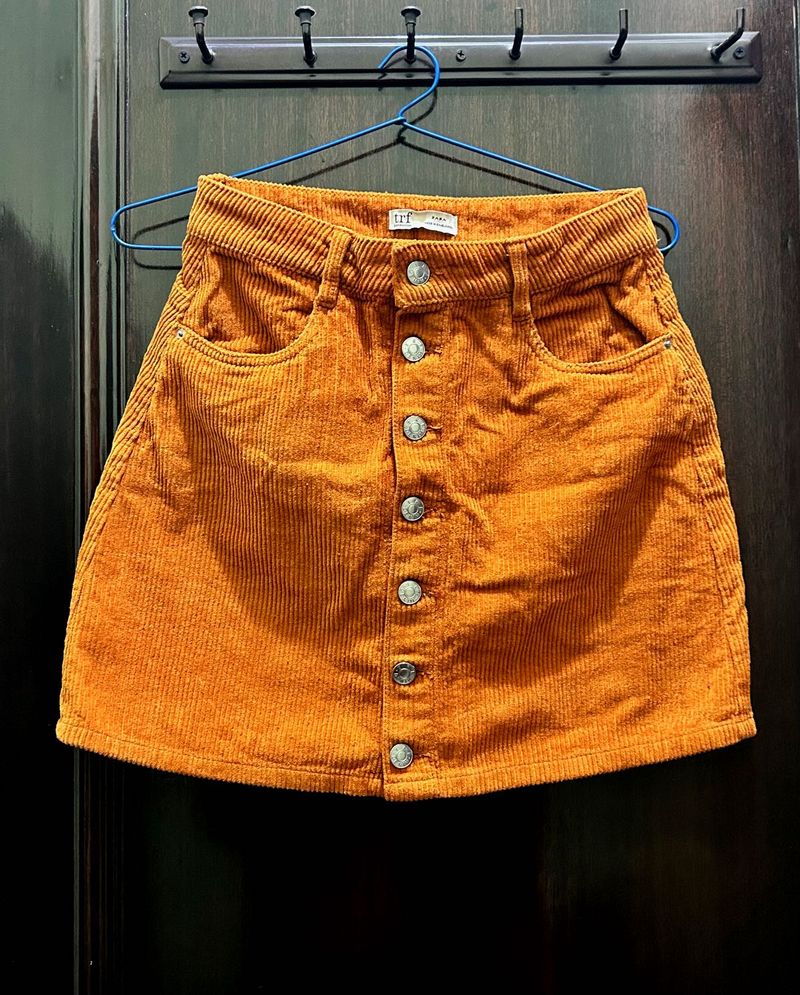 Zara Trafaluc Corduroy Skirt