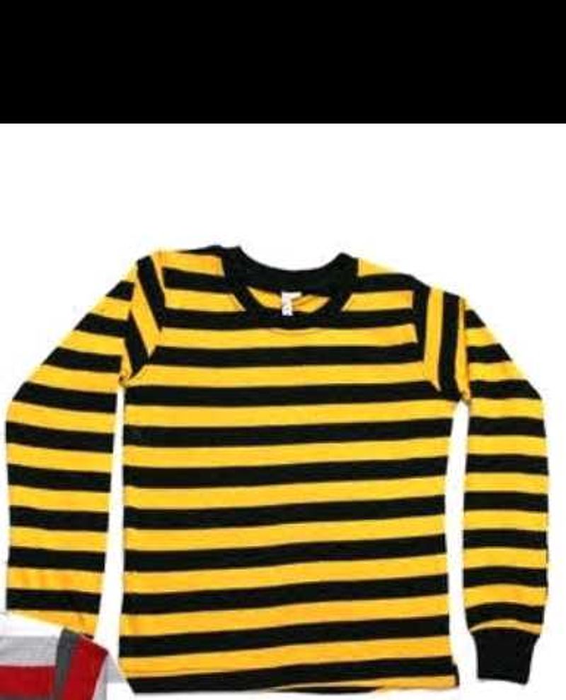 Yellow Black Stripes T-shirt 👕 For Kids
