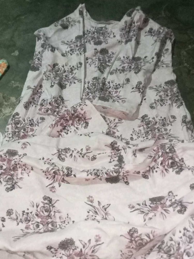 Floral Print Women's Ethnic Dress