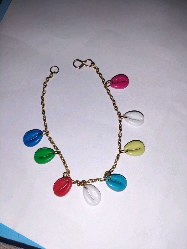 Colorful Seashell Anklet