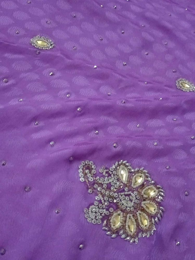 Elegant Purple Saree For Parties and more