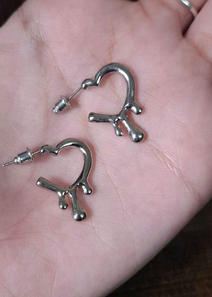 Drip Heart Earrings