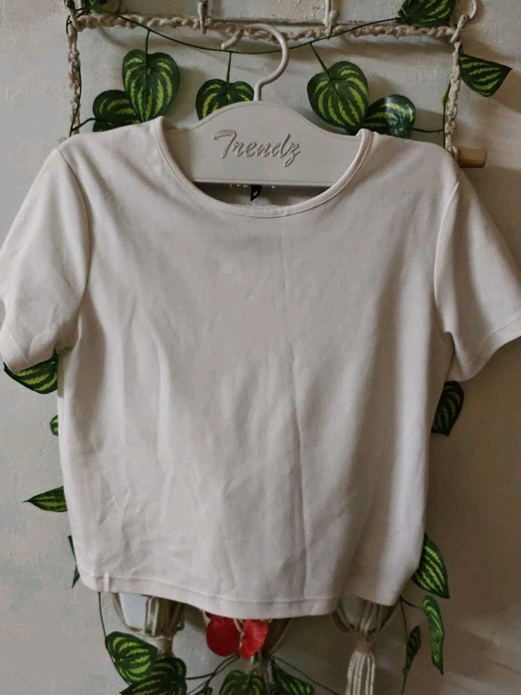 Rio Basic White Crop Top