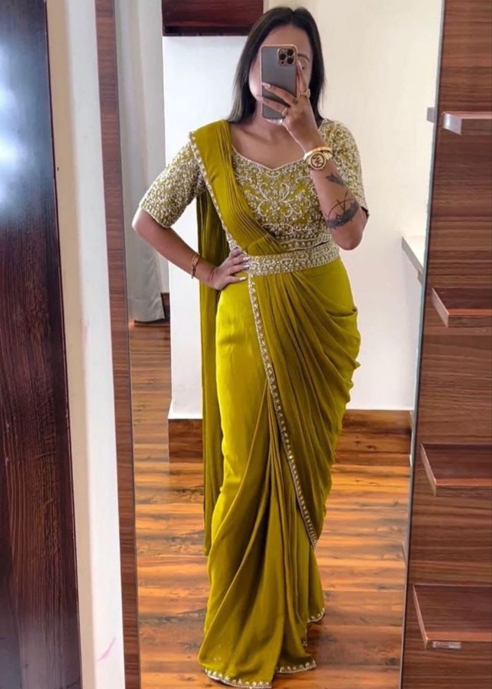 Elegant Mustard Saree