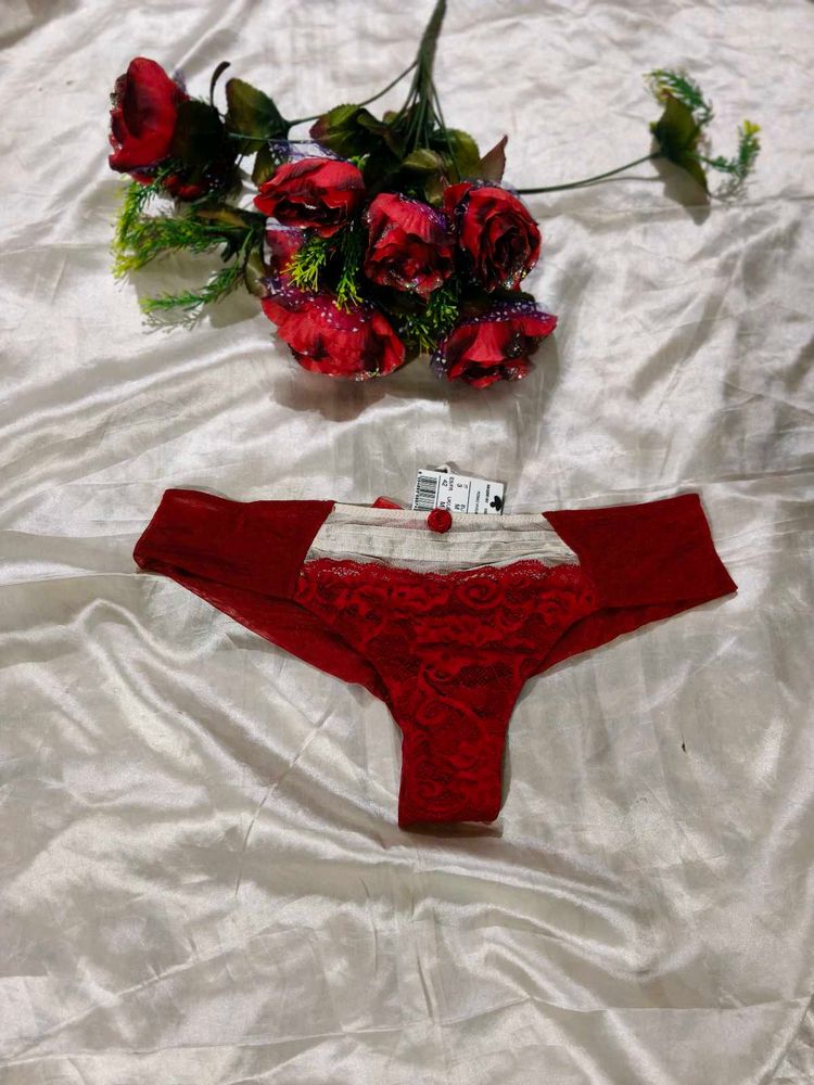 Red Lace Thong