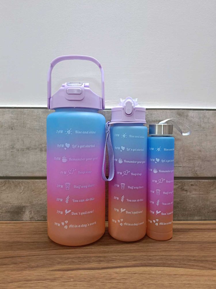 Motivational Water Bottles - Set of  3
