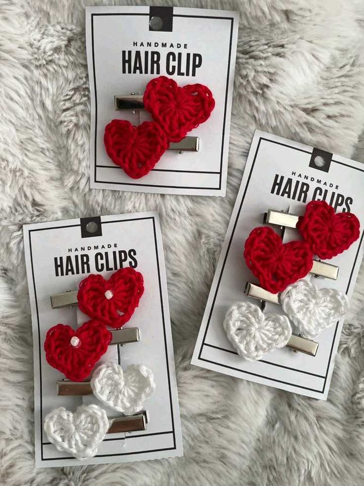 Handmade Crochet Heart Accessories