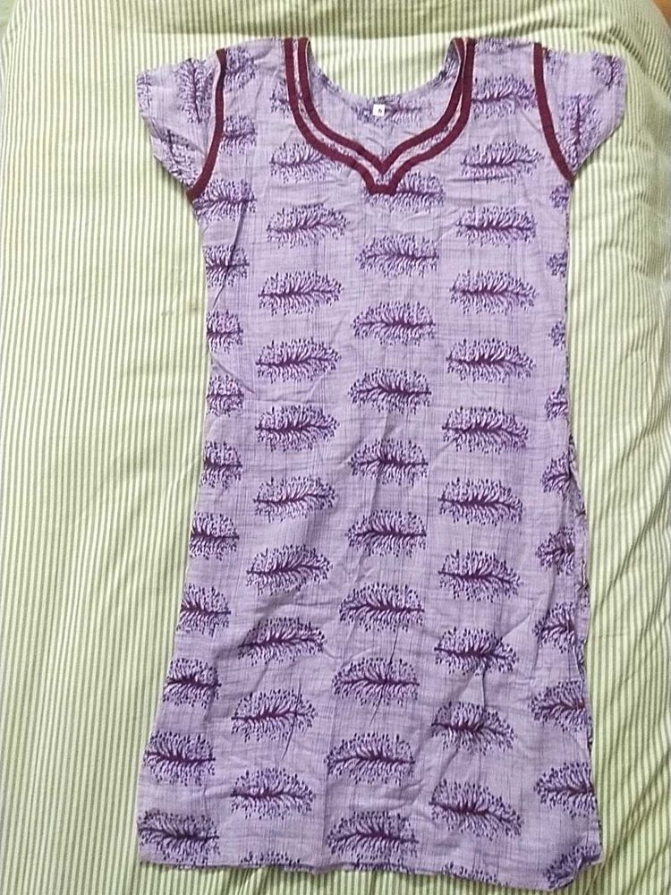 Lavender Straight Kurti