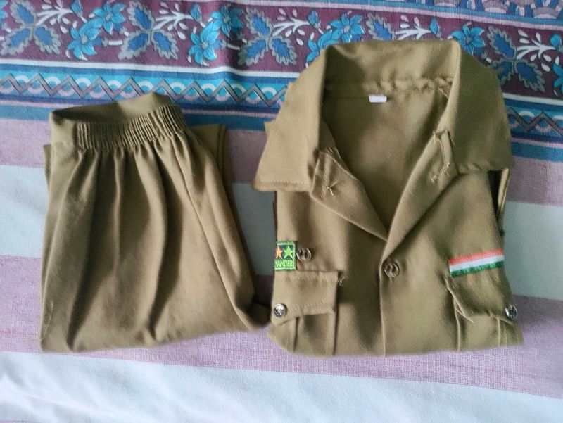 Vintage Khaki Two-Piece Set