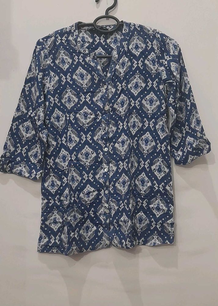 Indigo Printed Kurti – Casual &amp; Comfortable Style