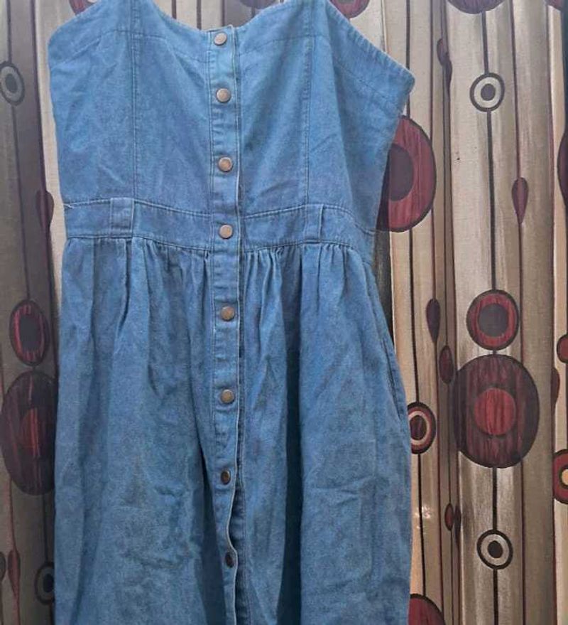 Denim Button-Down Sundress