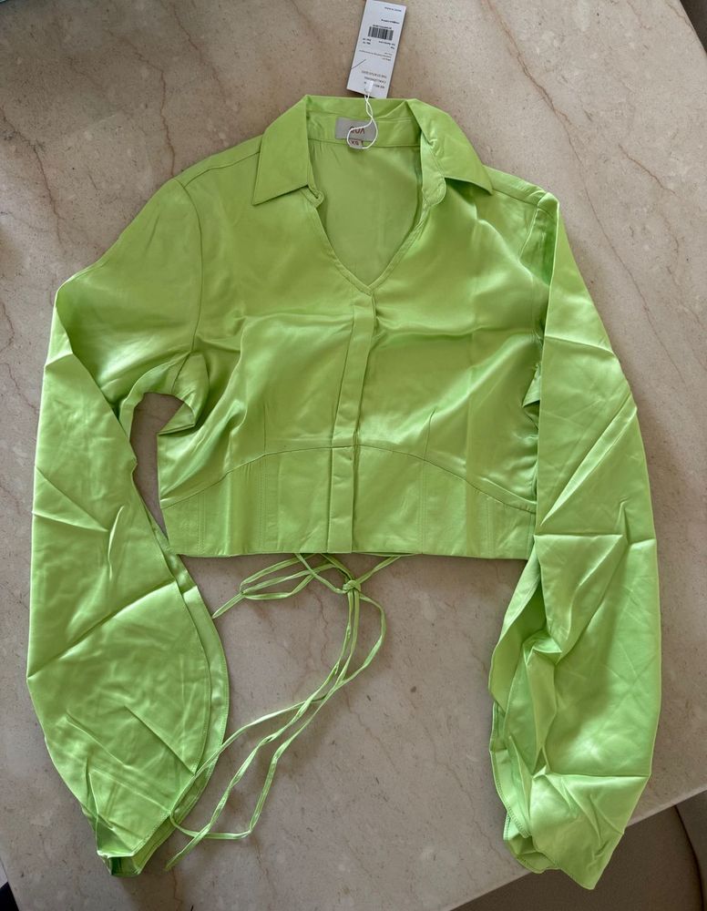 Green Crop Top