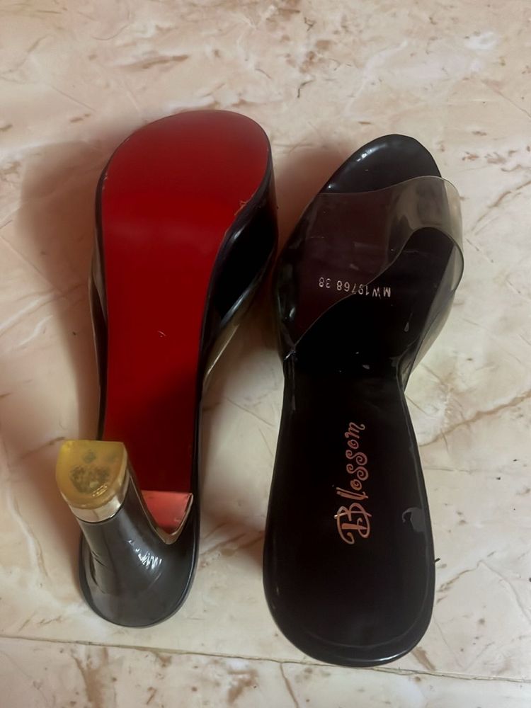 Blossom Clear Heels - Size 38