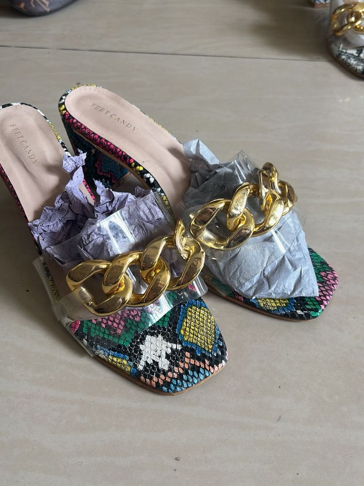 Feet Candy Heeled Mules