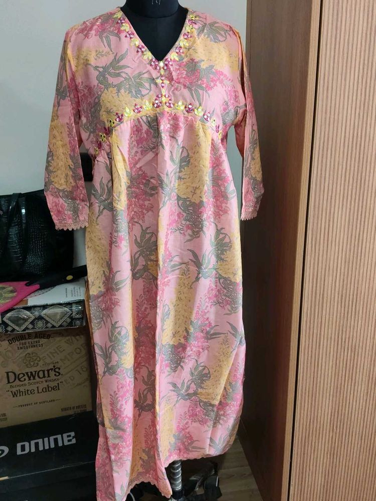 Floral Print Kurta