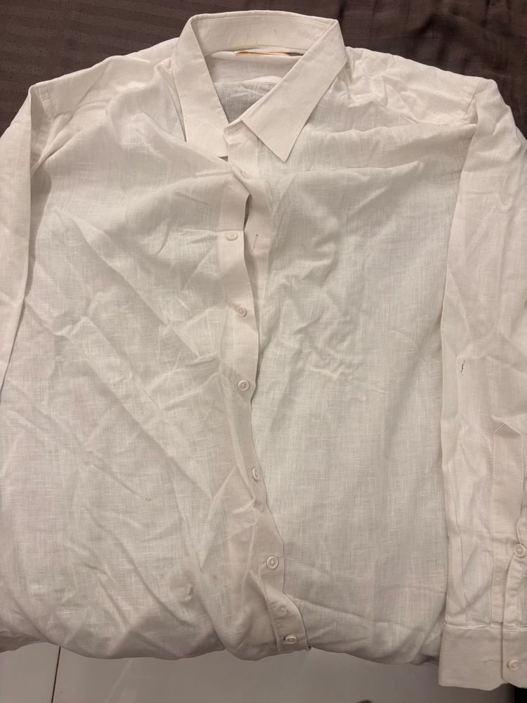 Elegant White Long Sleeve Shirt