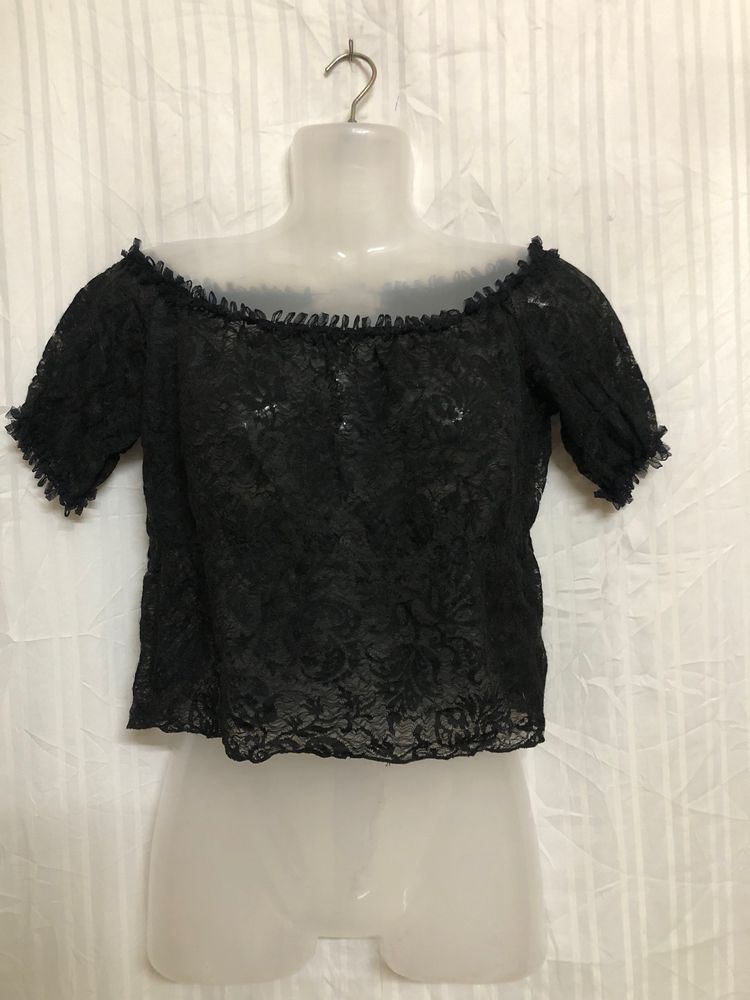 Vezzo Black Lace Top